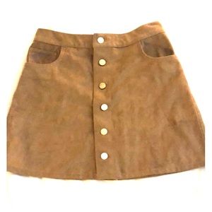 Express- Suede style A line mini skirt